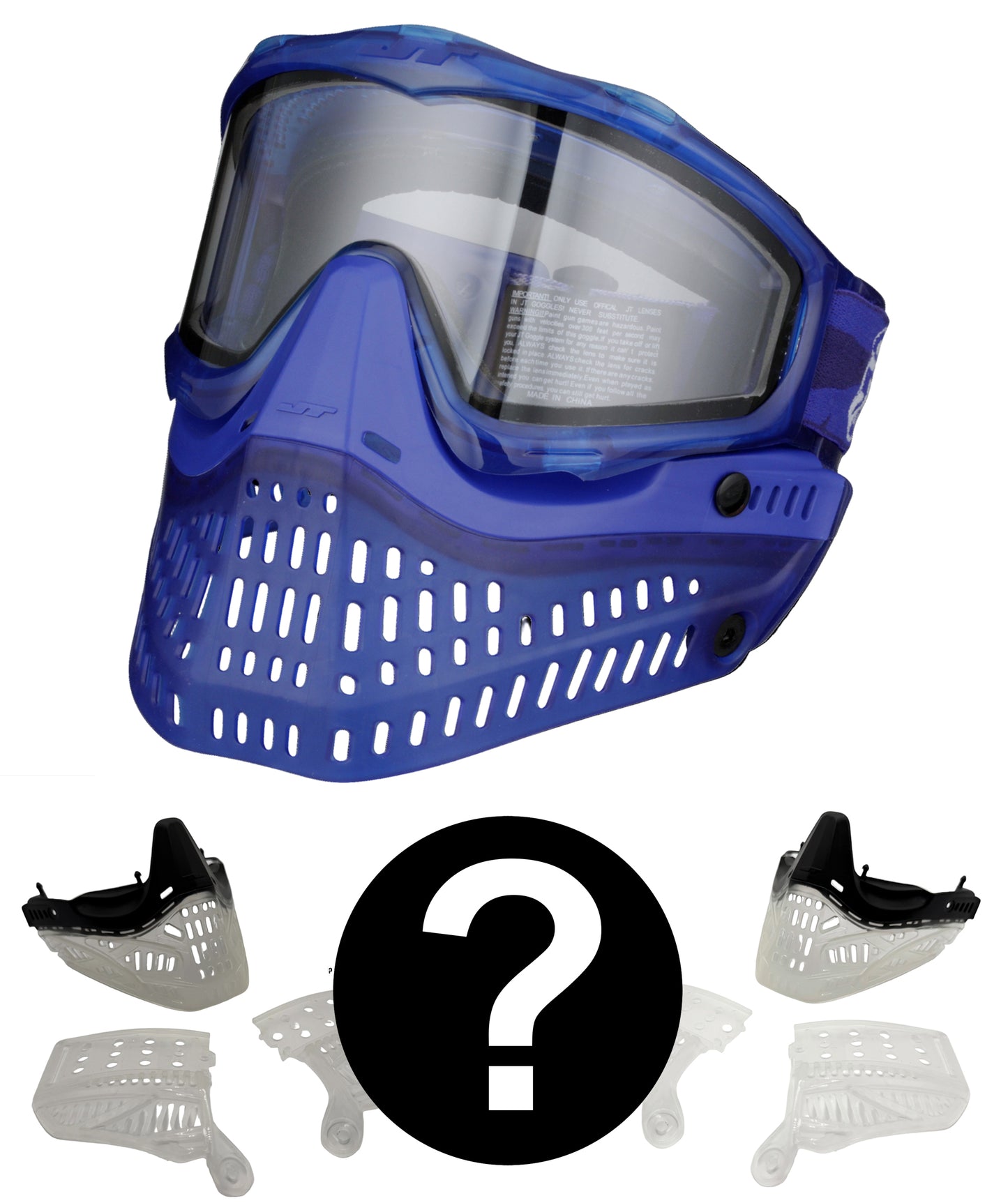 JT Paintball Goggle Proflex SE - ICE Series - Sapphire + Bonus RANDOM Clear or Smoke REVO2 Kit