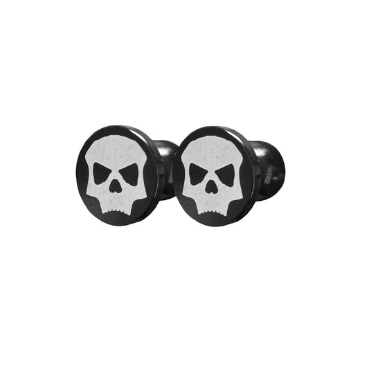 Infamous - Skull Plugs Black
