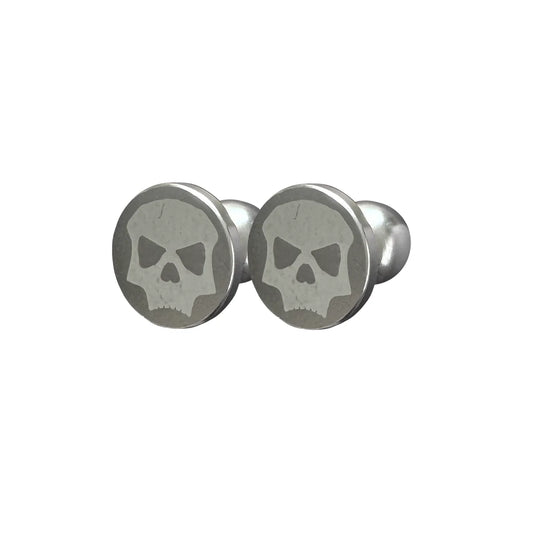 Infamous - Skull Plugs Silver