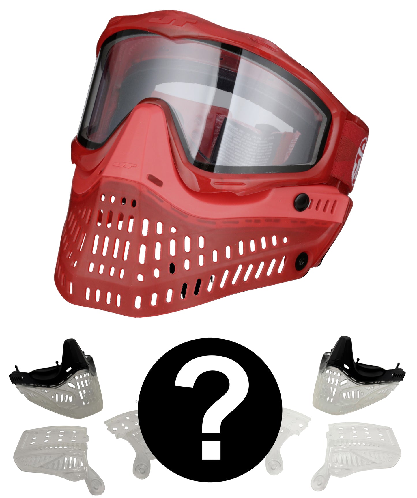 JT Paintball Goggle Proflex SE - ICE Series - Ruby + Bonus RANDOM Clear or Smoke REVO2 Kit