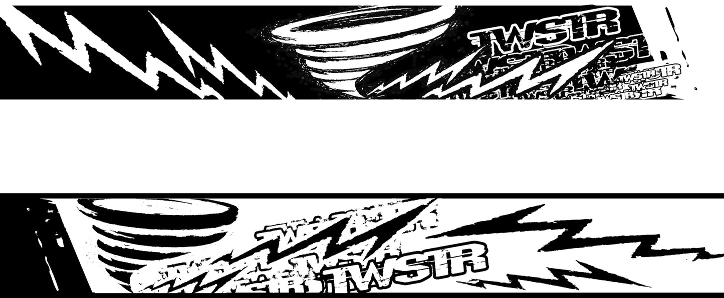 TWSTR  Woven Strap - TWSTR Racing Black/White